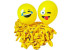 Printed Emoji Balloons Latex Yellow Emoji Smiley Balloons (Pack Of 25)